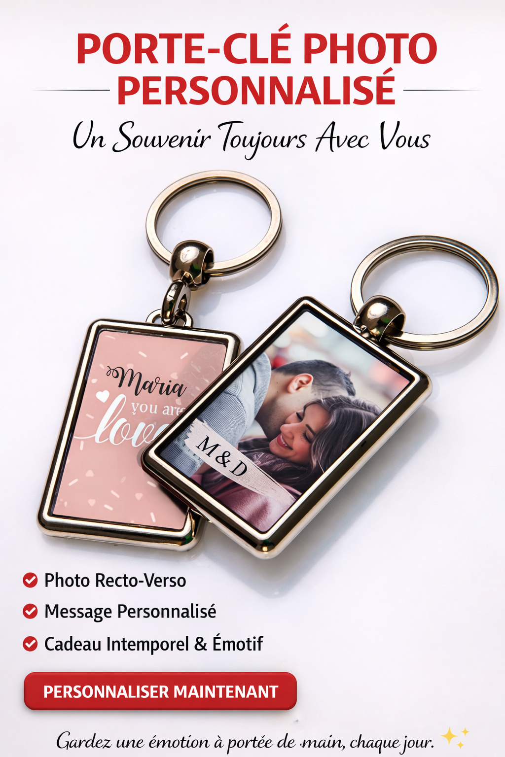 Porte-clé Photo Personnalisable - Image 2